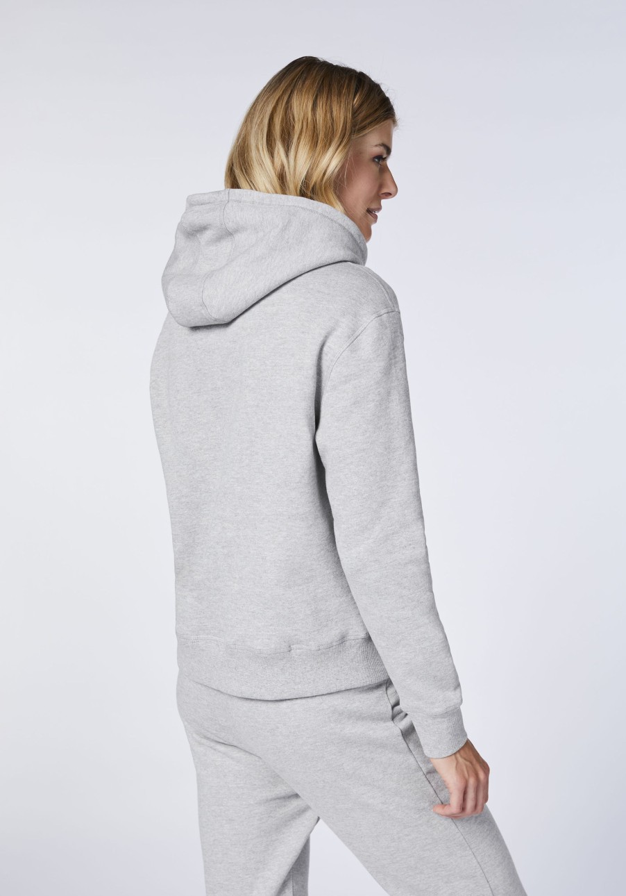 Damen chiemsee Sweatshirts & Sweatjacken | Hoodie Aus Baumwollmix Mit Logo-Tunnelzugband