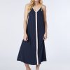 Damen chiemsee Kleider & Blusen | Midi-Jerseykleid Aus Viskose-Elasthanmix Mit Ethno-Borte