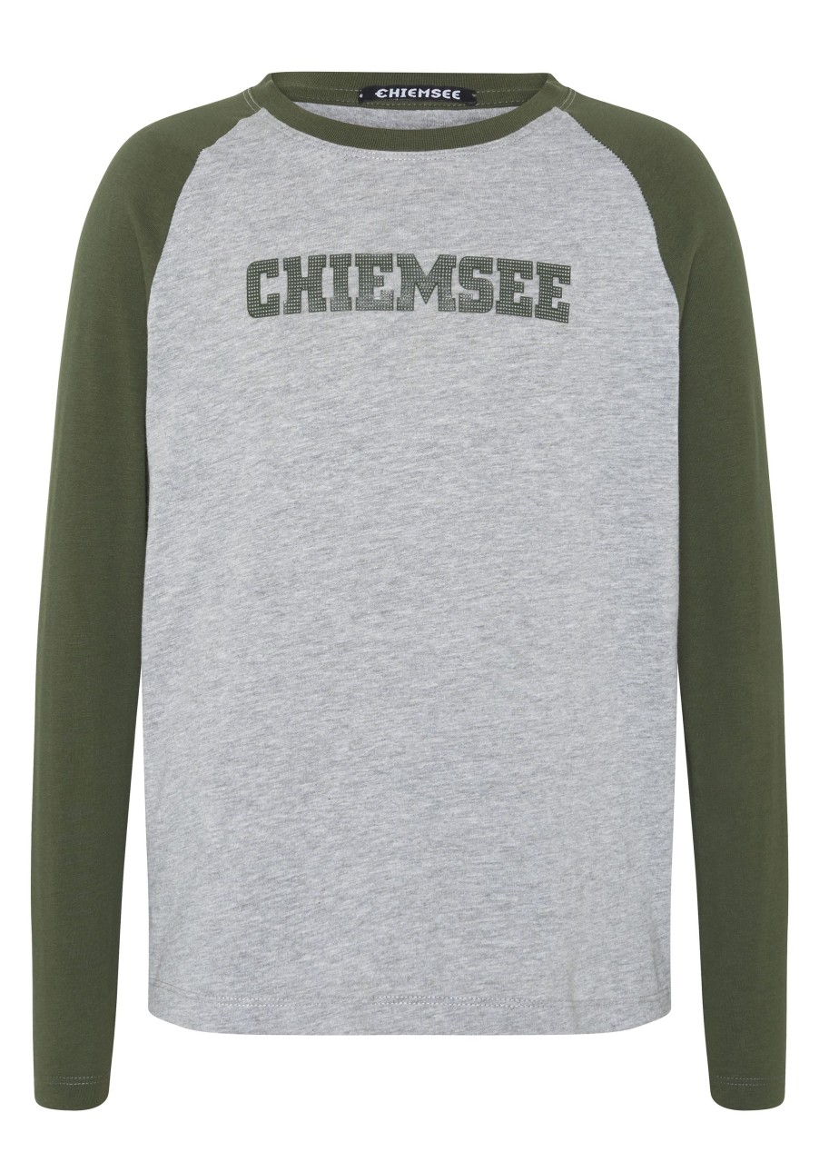 Kinder chiemsee T-Shirts & Poloshirts | Jungen-Longsleeve Aus Jersey In Two-Tone-Optik Mit Logo