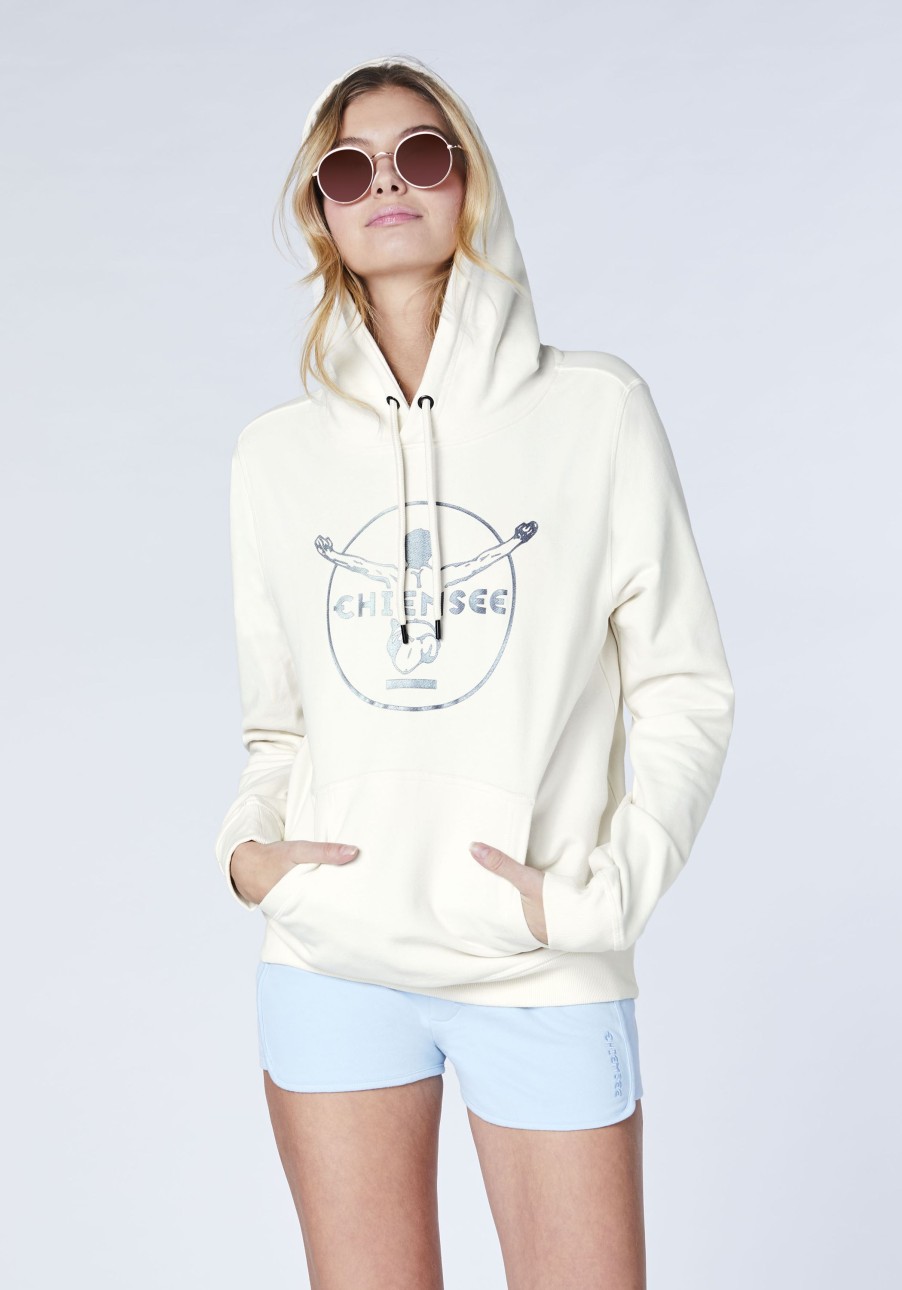 Damen chiemsee Sweatshirts & Sweatjacken | Hoodie Aus Baumwollmix Mit Logo-Motiv