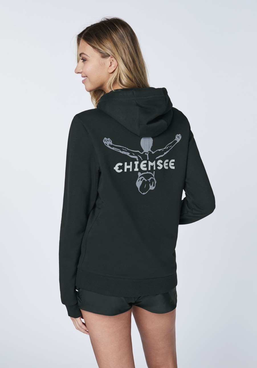 Damen chiemsee Sweatshirts & Sweatjacken | Label-Hoodie Aus Baumwollmix