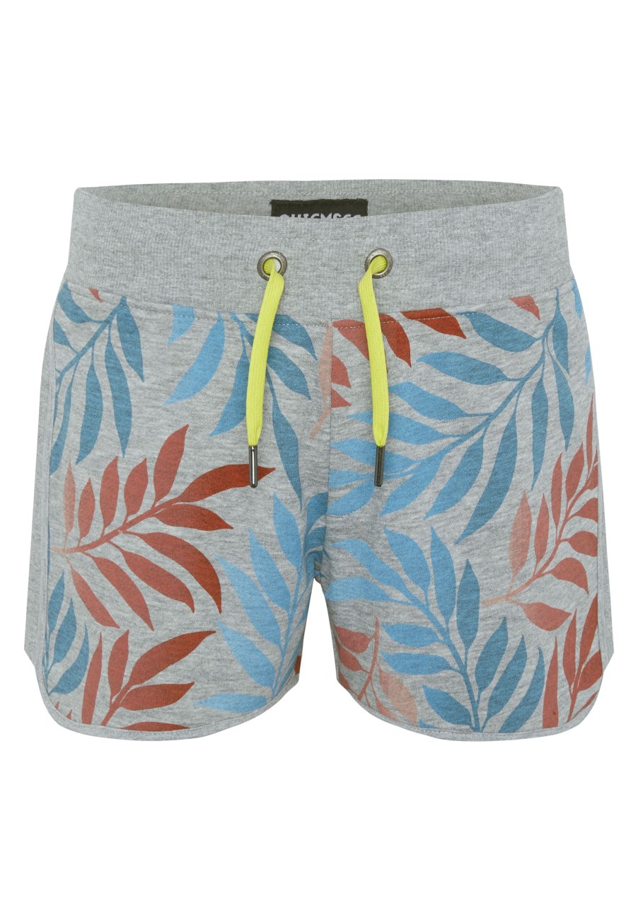 Kinder chiemsee Hosen & Shorts | Regular-Fit Madchen-Shorts Aus Baumwollmix Mit Blattmuster