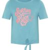 Kinder chiemsee T-Shirts & Tops | Cropped Madchen-Shirt Mit Print Und Schleifen-Akzent