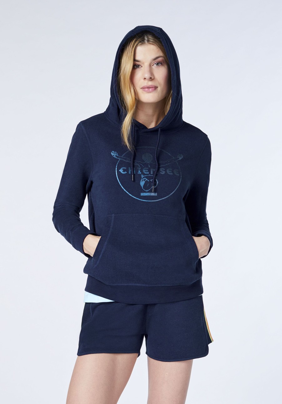 Damen chiemsee Sweatshirts & Sweatjacken | Hoodie Aus Baumwollmix Mit Logo-Motiv