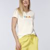 Damen chiemsee T-Shirts & Tops | Baumwollshirt Mit Flauschigem Multicolour-Logo