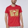 Herren chiemsee T-Shirts & Tanks | Label-Shirt Aus Baumwolle In Two-Tone-Optik