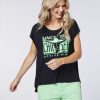 Damen chiemsee T-Shirts & Tops | T-Shirt Aus Viskose-Elasthanmix Mit Labelprint