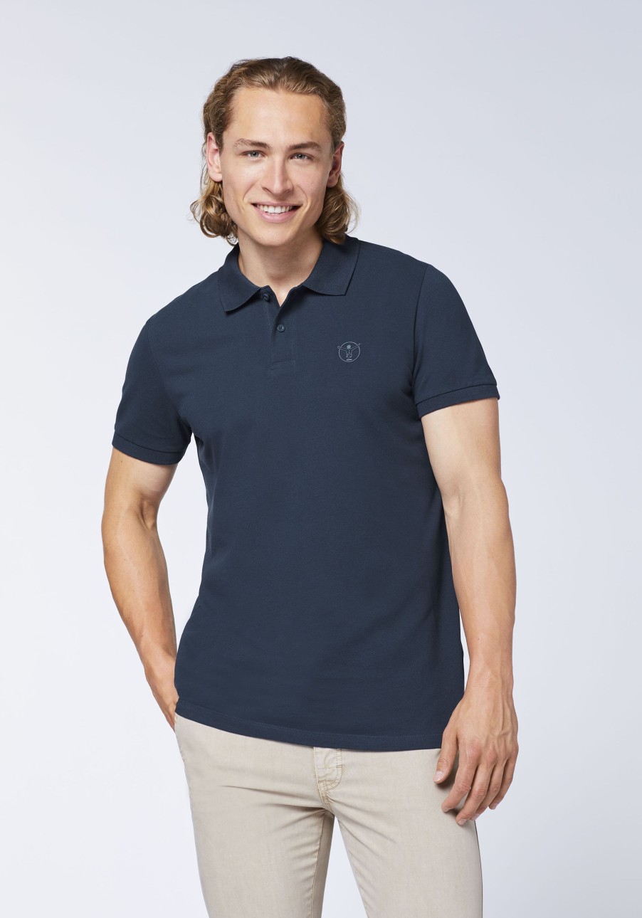 Herren chiemsee Poloshirts & Hemden | Poloshirt Aus Baumwollpique Mit Jumper-Print