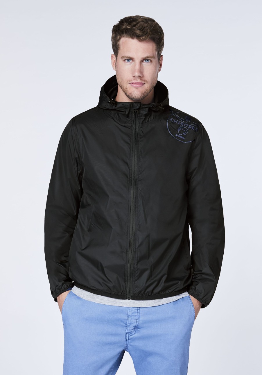 Herren chiemsee Ski- & Funktionsjacken | Funktionale Regenjacke Mit Kapuze Und Jumper-Motiv