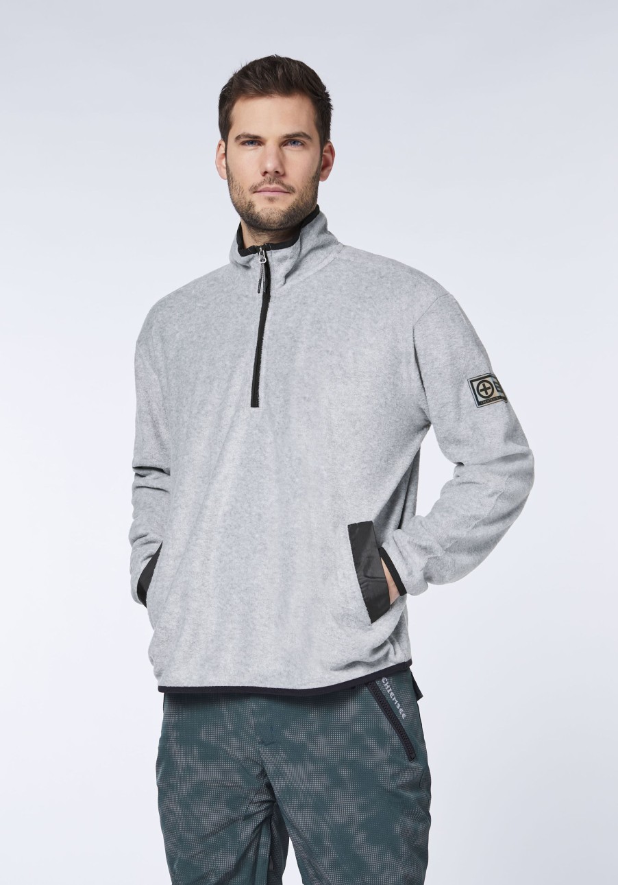 Herren chiemsee Fleece & Funktionswasche | Fleece-Pullover Mit Kragen Und Zipper