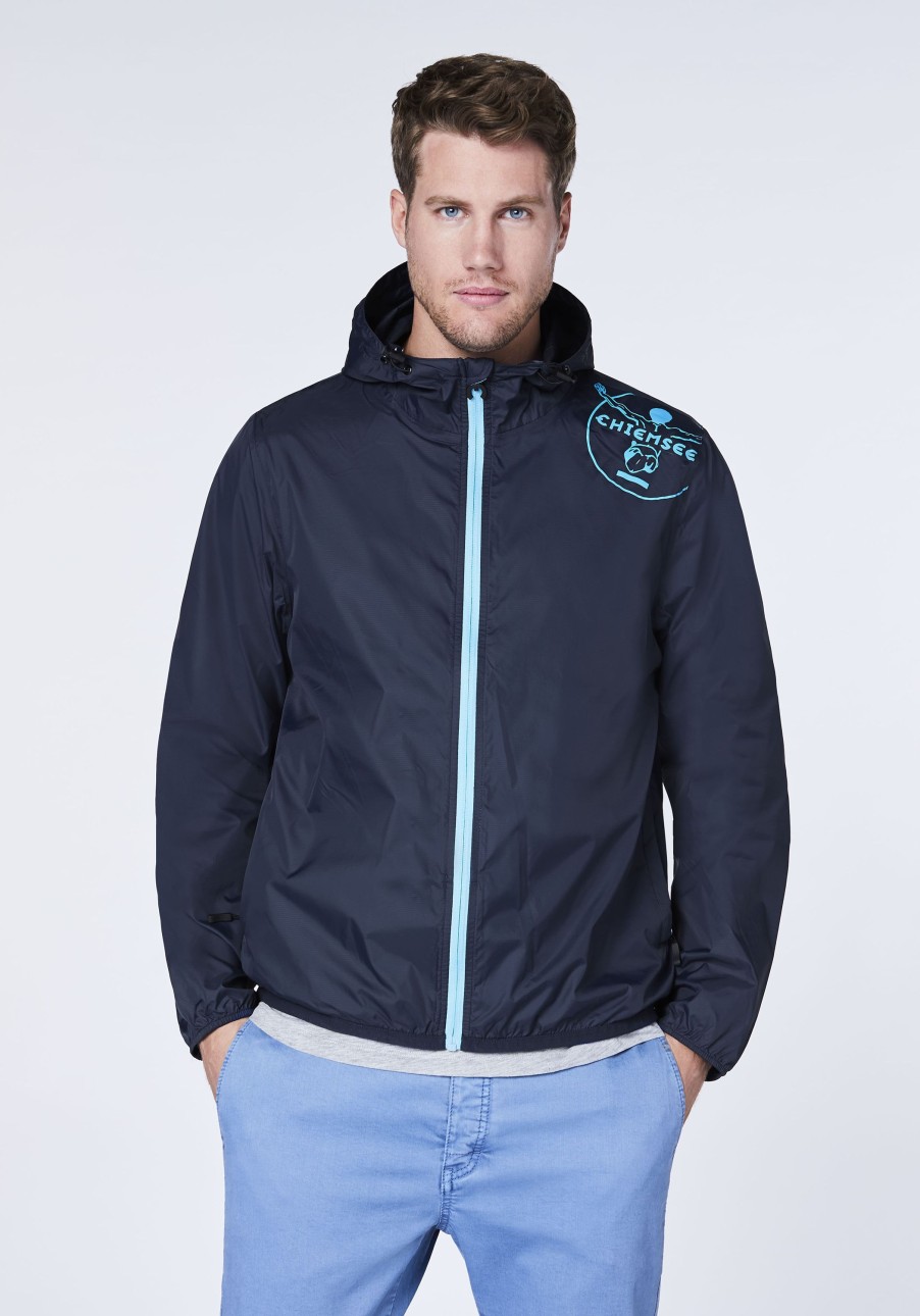 Herren chiemsee Ski- & Funktionsjacken | Funktionale Regenjacke Mit Kapuze Und Jumper-Motiv