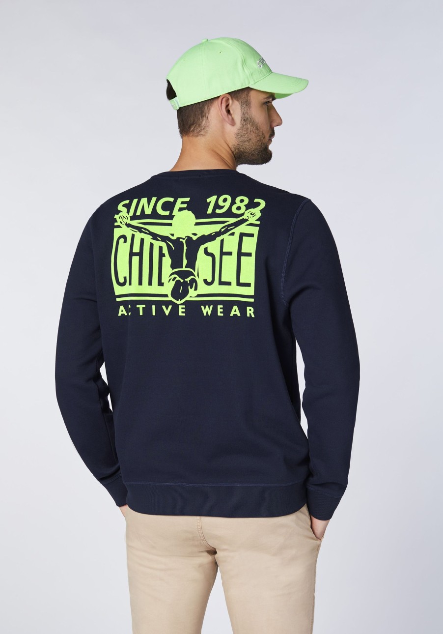 Herren chiemsee Sweatshirts & Sweatjacken | Sweater Aus Baumwollmix Mit Logo-Print