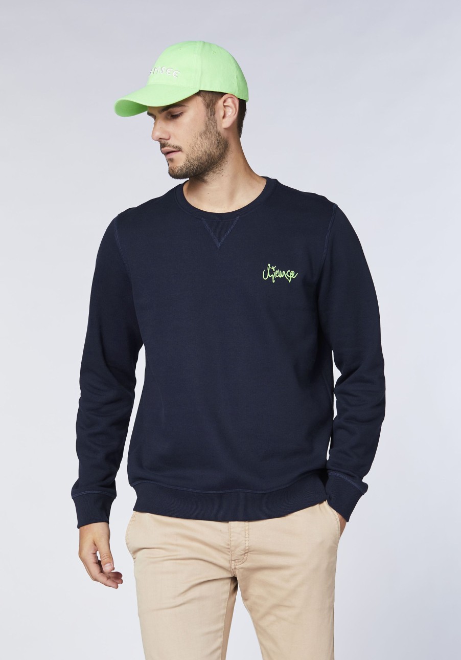 Herren chiemsee Sweatshirts & Sweatjacken | Sweater Aus Baumwollmix Mit Logo-Print