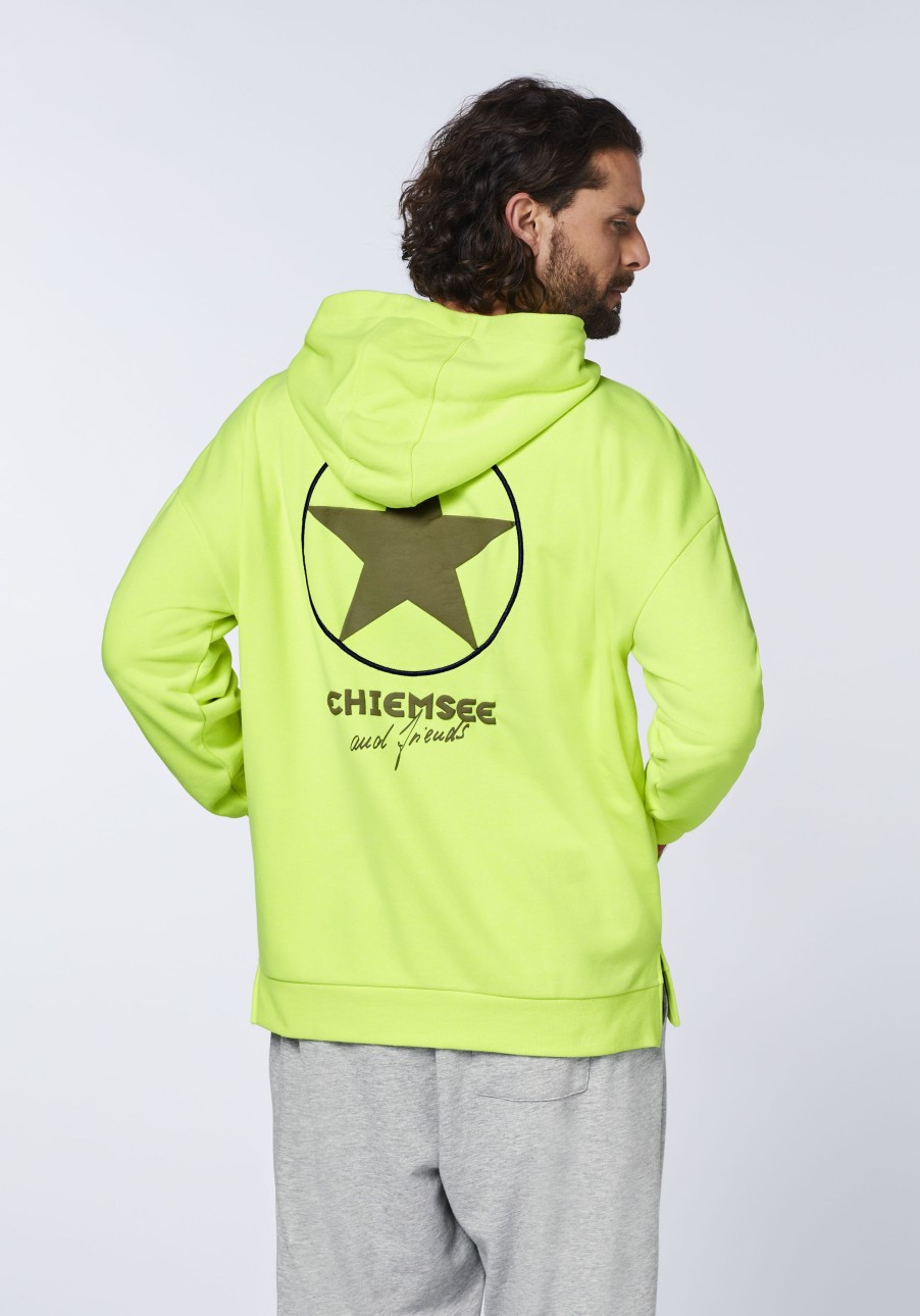 Herren chiemsee Sweatshirts & Sweatjacken | Hoodie Aus Baumwollmix Mit Print Und Stitching