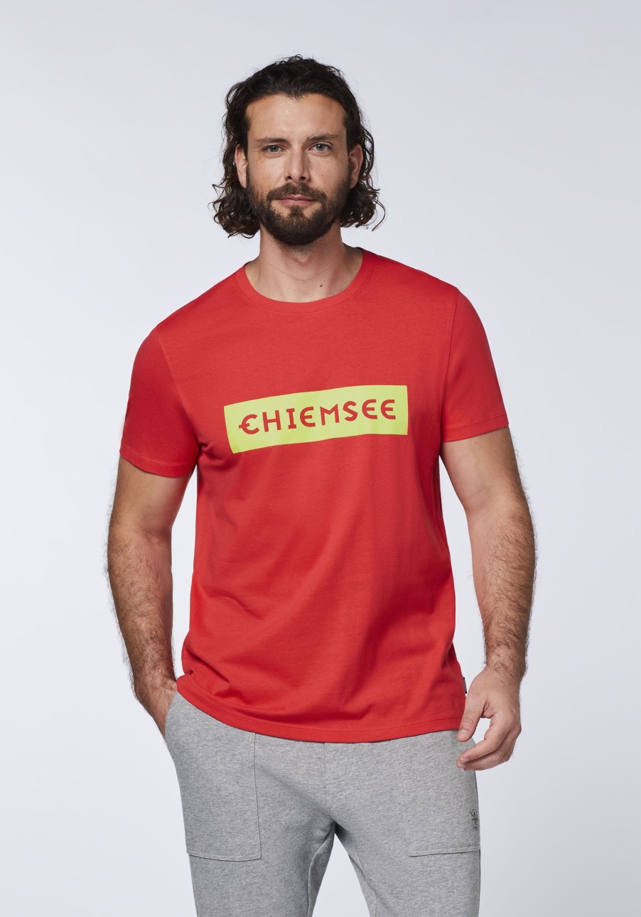 Herren chiemsee T-Shirts & Tanks | T-Shirt Aus Jersey Mit Label-Schriftzug