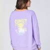 Damen chiemsee Sweatshirts & Sweatjacken | Sweater Aus Baumwollmix Mit Logo- Und Sunset-Motiv