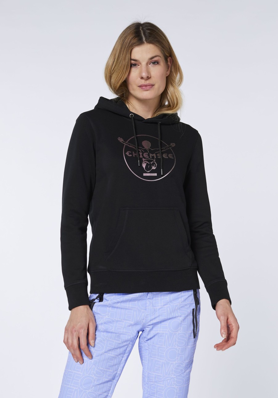 Damen chiemsee Sweatshirts & Sweatjacken | Hoodie Aus Baumwollmix Mit Logo-Motiv