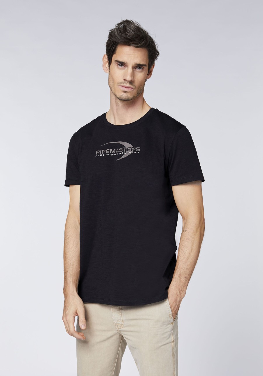 Herren chiemsee T-Shirts & Tanks | Texturiertes Jersey-Shirt Mit Pipemasters-Print