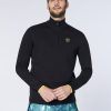 Herren chiemsee Pullover & Strickjacken | Strickpullover Mit Kurzem Zipper Und Logo