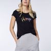 Damen chiemsee T-Shirts & Tops | Baumwollshirt Mit Label-Schriftzug Im Art-Design