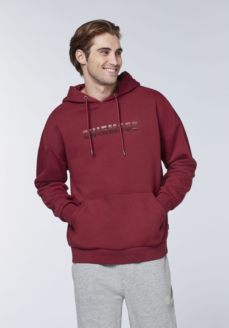 Herren chiemsee Sweatshirts & Sweatjacken | Hoodie Aus Baumwollmix Mit Gestreiftem Labelprint