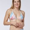 Damen chiemsee Bikinis | Gemustertes Triangel-Bikini-Top Mit Ruschendetails