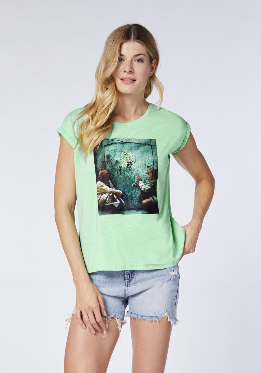 Damen chiemsee T-Shirts & Tops | T-Shirt Aus Jersey Mit Frontprint