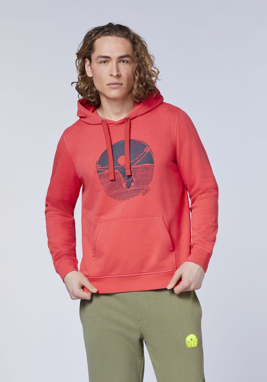 Herren chiemsee Sweatshirts & Sweatjacken | Hoodie Aus Baumwollmix Mit Jumper-Motiv