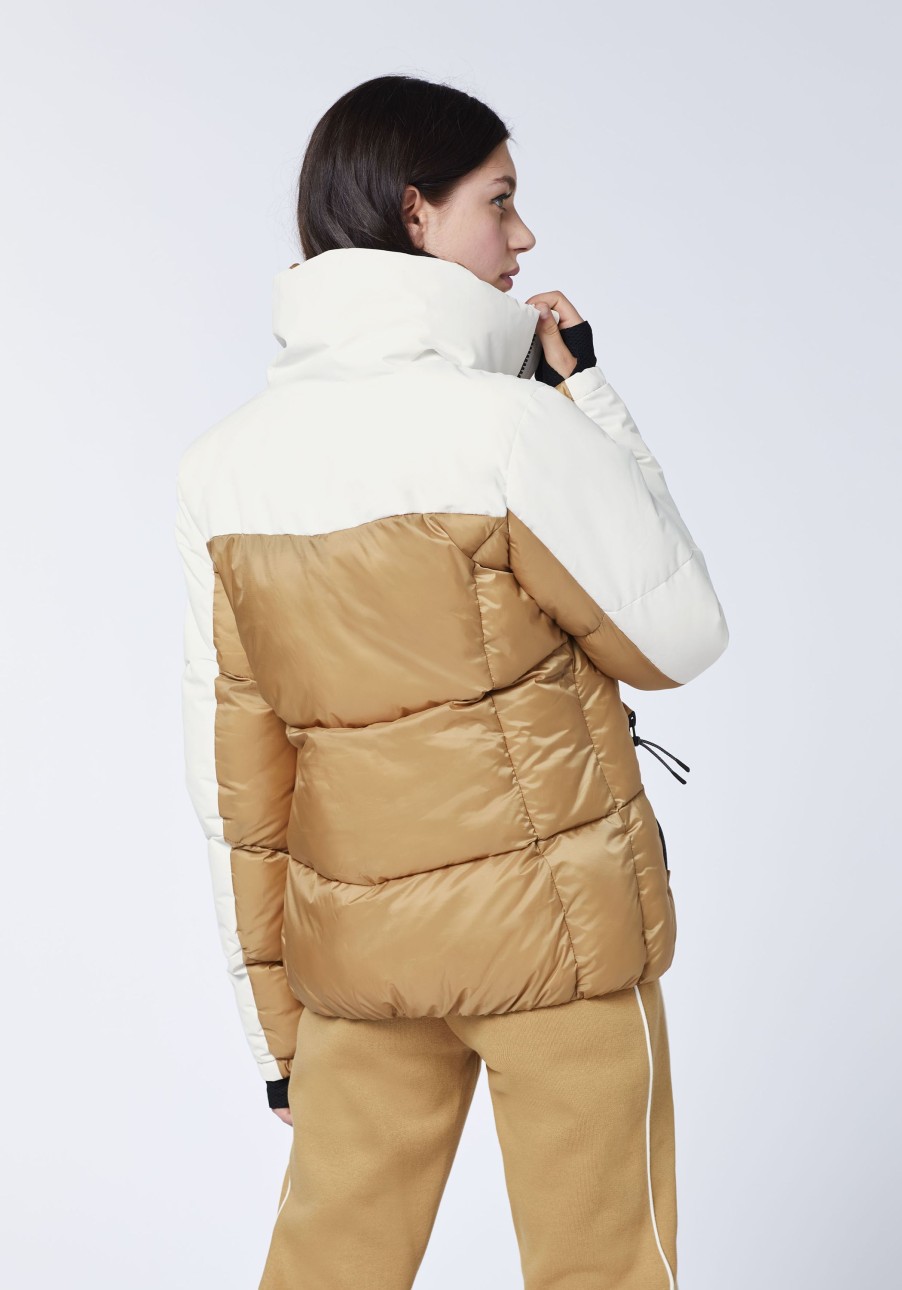 Damen chiemsee Ski- & Funktionsjacken | Colour-Block-Skijacke Aus Funktionstextil Im Puffer-Design