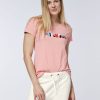 Damen chiemsee T-Shirts & Tops | Baumwollshirt Mit Flauschigem Multicolour-Logo