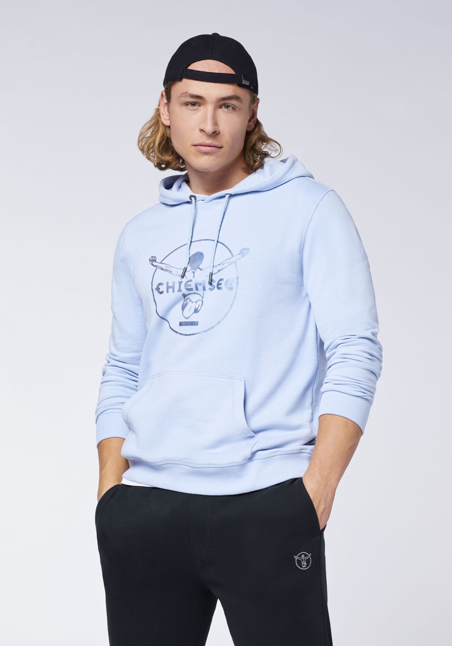 Herren chiemsee Sweatshirts & Sweatjacken | Print-Hoodie Aus Baumwollmix Im Label-Stil