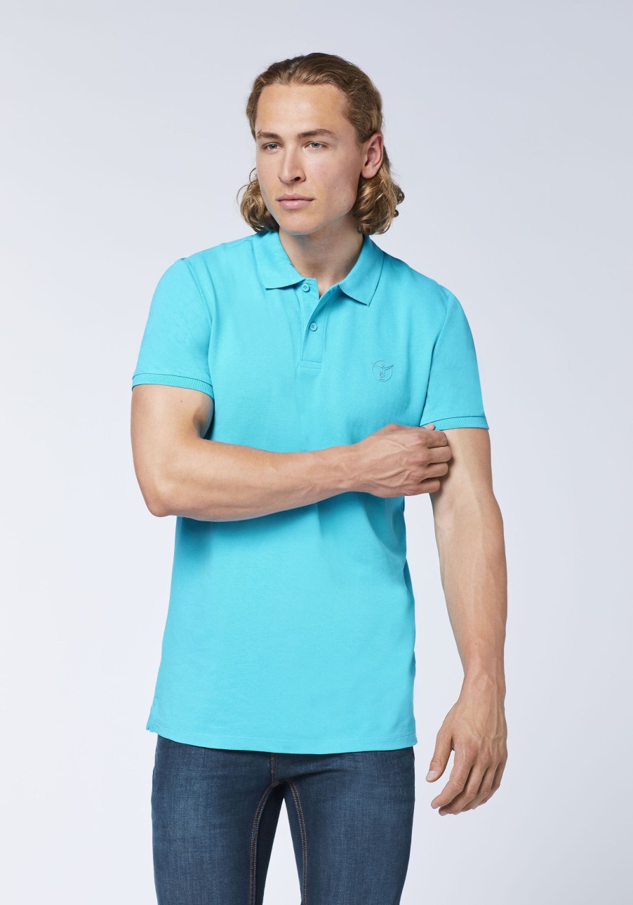 Herren chiemsee Poloshirts & Hemden | Poloshirt Aus Baumwollpique Mit Jumper-Print