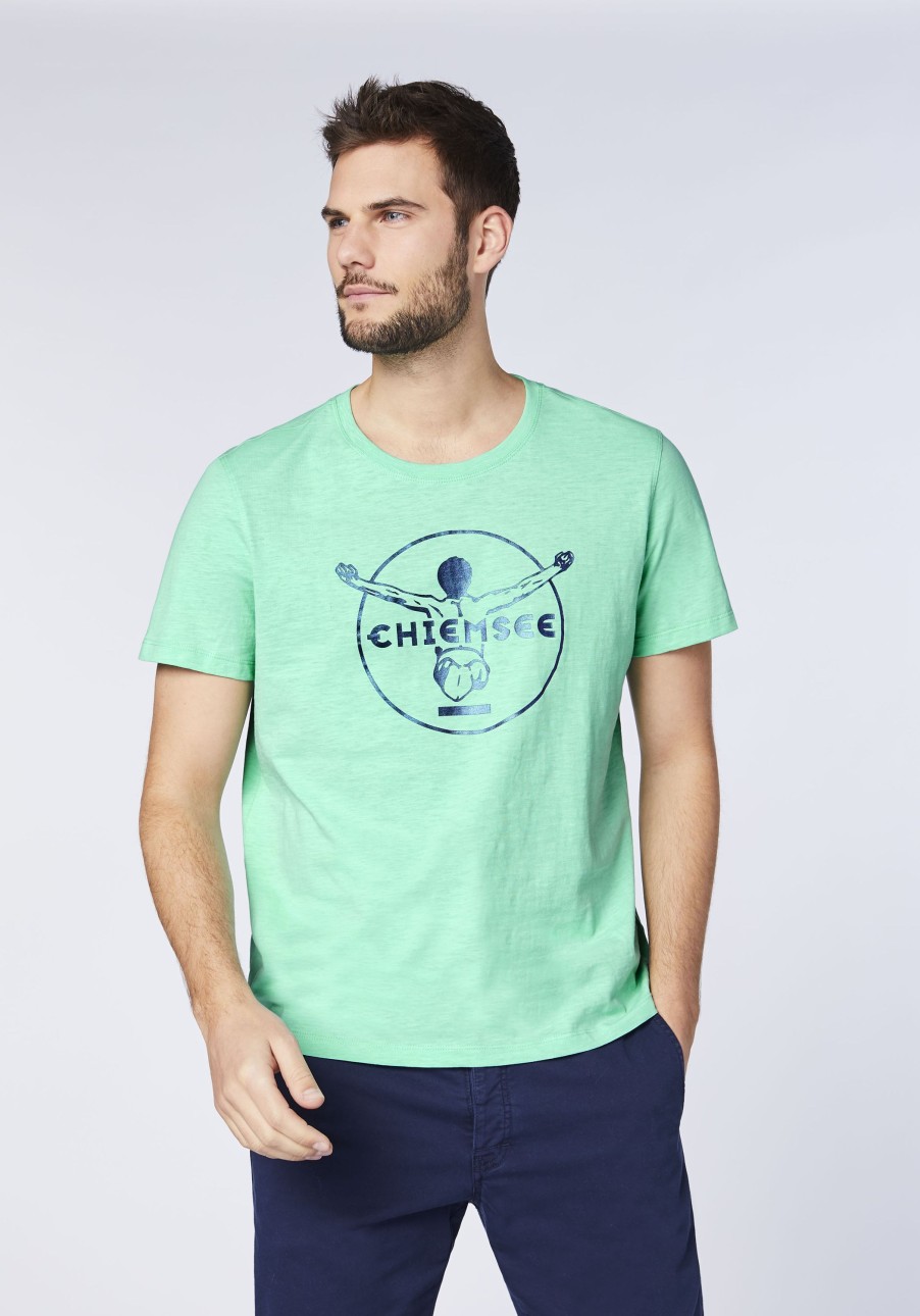 Herren chiemsee T-Shirts & Tanks | T-Shirt Aus Jersey Mit Gedrucktem Label-Symbol