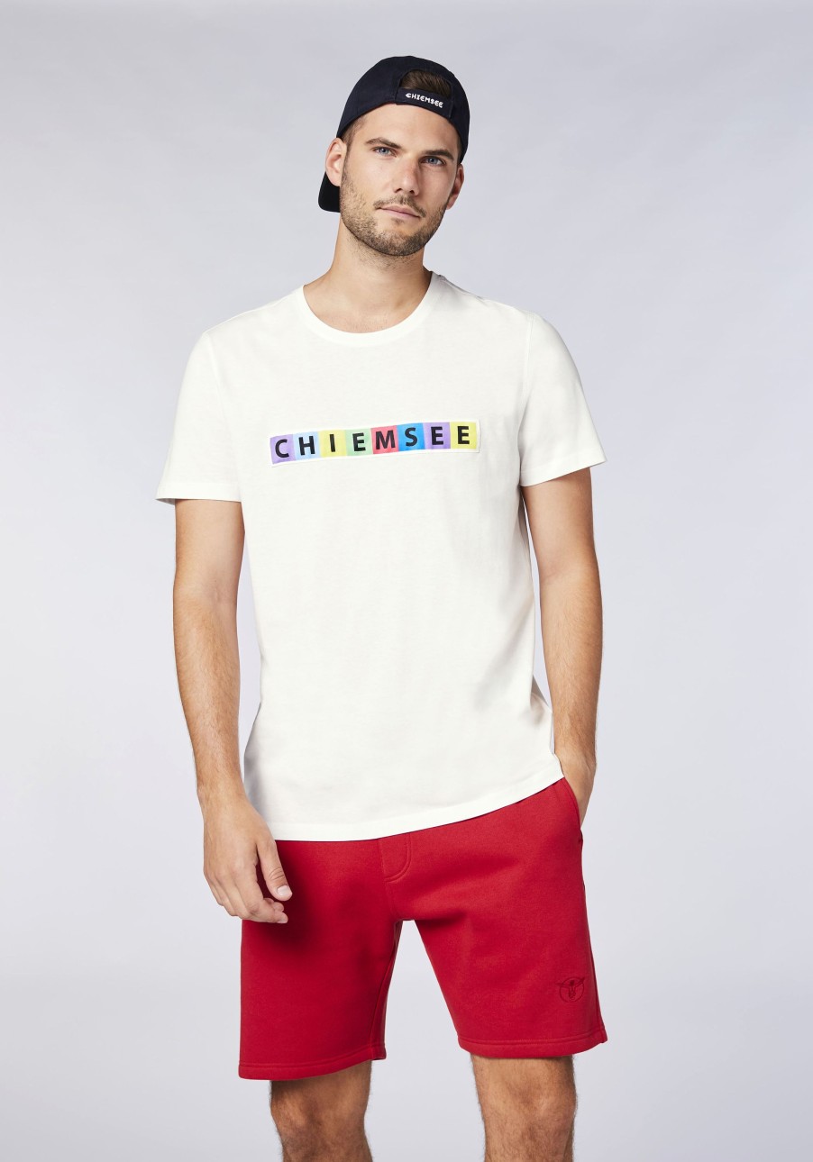 Herren chiemsee T-Shirts & Tanks | Baumwollshirt Mit Multicolour-Logo