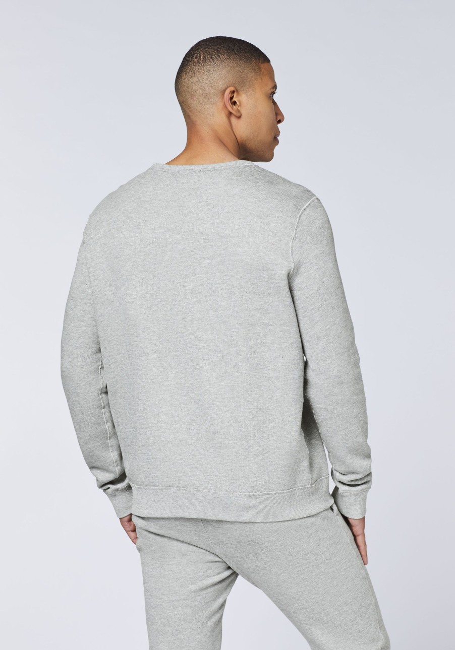 Herren chiemsee Sweatshirts & Sweatjacken | Sweater Aus Baumwollmix Im Basic-Look Mit Logo-Motiv