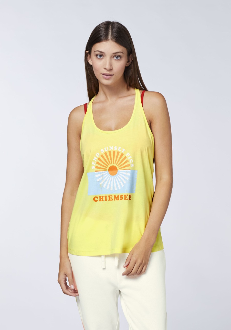 Damen chiemsee T-Shirts & Tops | Bedrucktes Strap-Top Aus Baumwolljersey