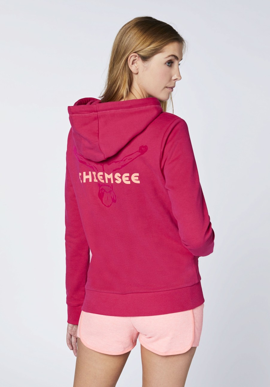 Damen chiemsee Sweatshirts & Sweatjacken | Label-Hoodie Aus Baumwollmix