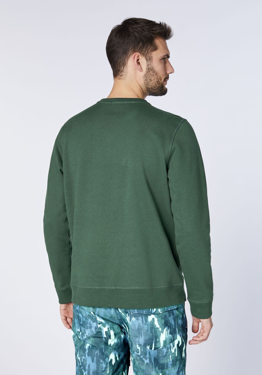 Herren chiemsee Sweatshirts & Sweatjacken | Sweater Aus Baumwollmix Mit Plus-Minus-Patch