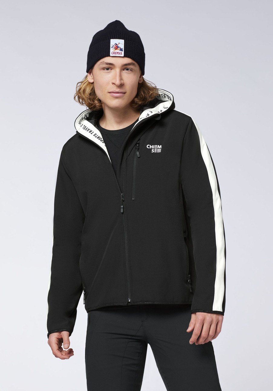 Herren chiemsee Ski- & Funktionsjacken | Softshell-Jacke Mit Blockstreifen Und Retro-Patch