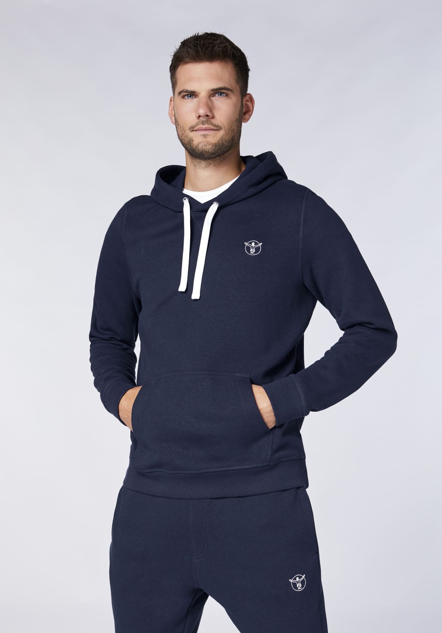 Herren chiemsee Sweatshirts & Sweatjacken | Basic-Hoodie Aus Baumwollmix Mit Logo