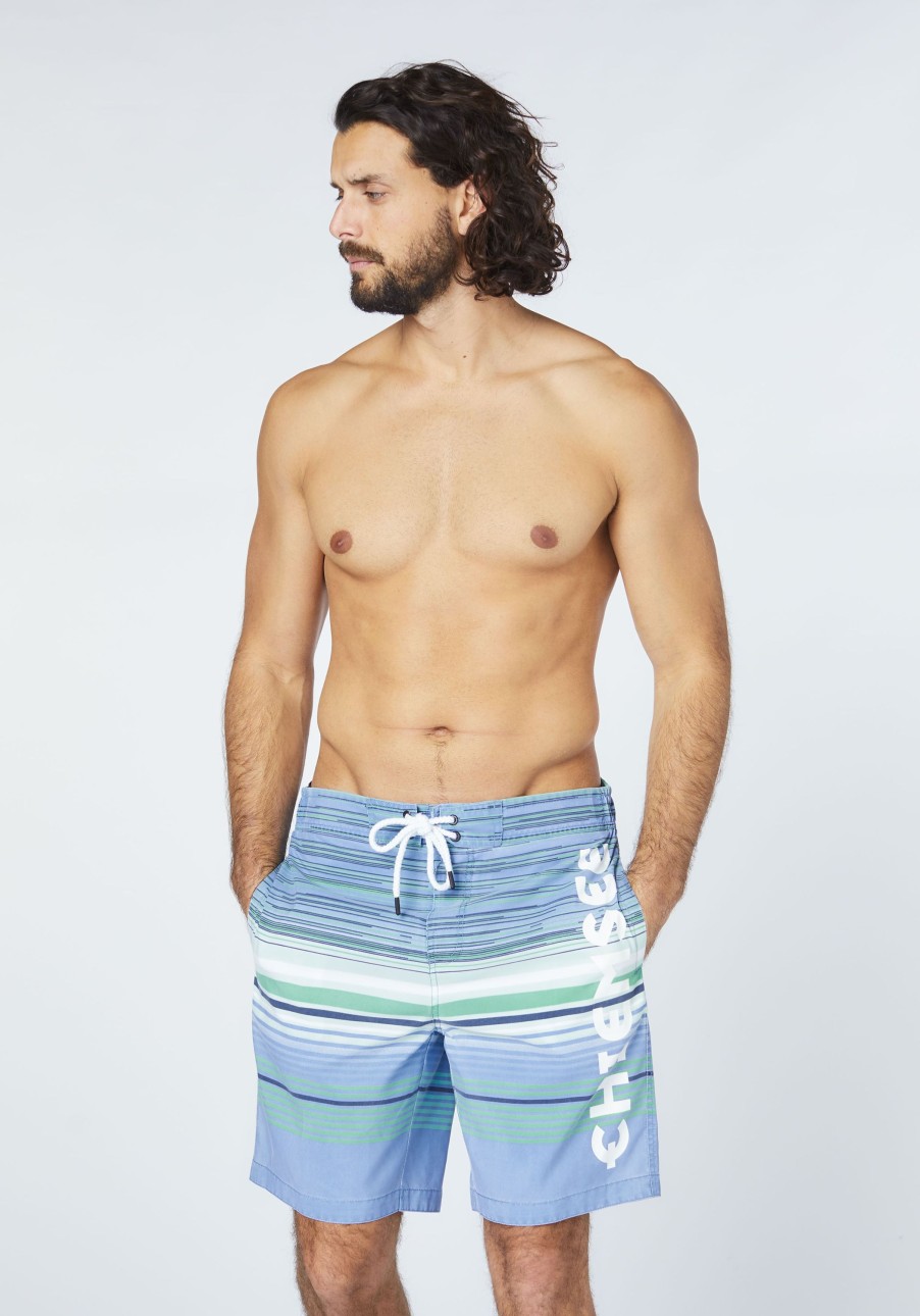 Herren chiemsee Badeshorts & Surfshorts | Knielange Badeshorts Mit Allover-Print Und Taschen