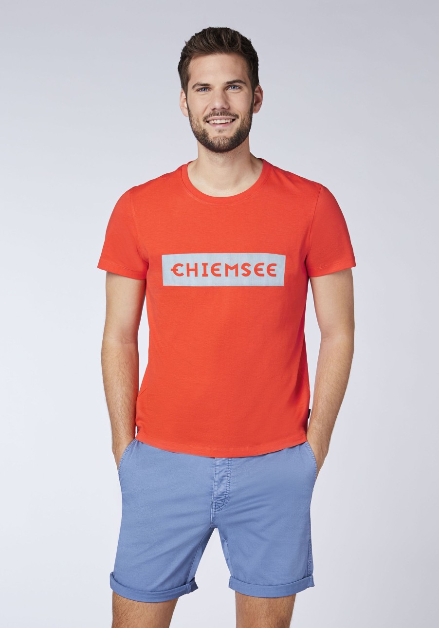 Herren chiemsee T-Shirts & Tanks | T-Shirt Aus Jersey Mit Label-Schriftzug