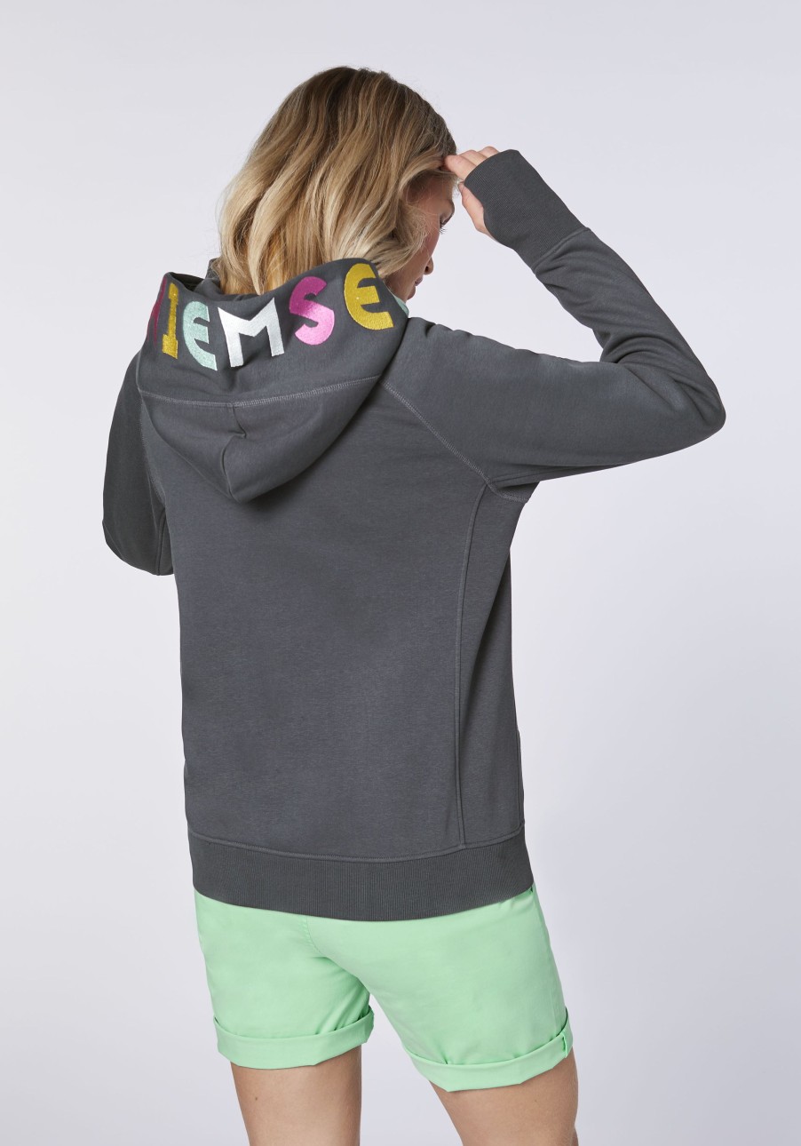 Damen chiemsee Sweatshirts & Sweatjacken | Sweatjacke Aus Baumwollmix Mit Logo-Kapuze