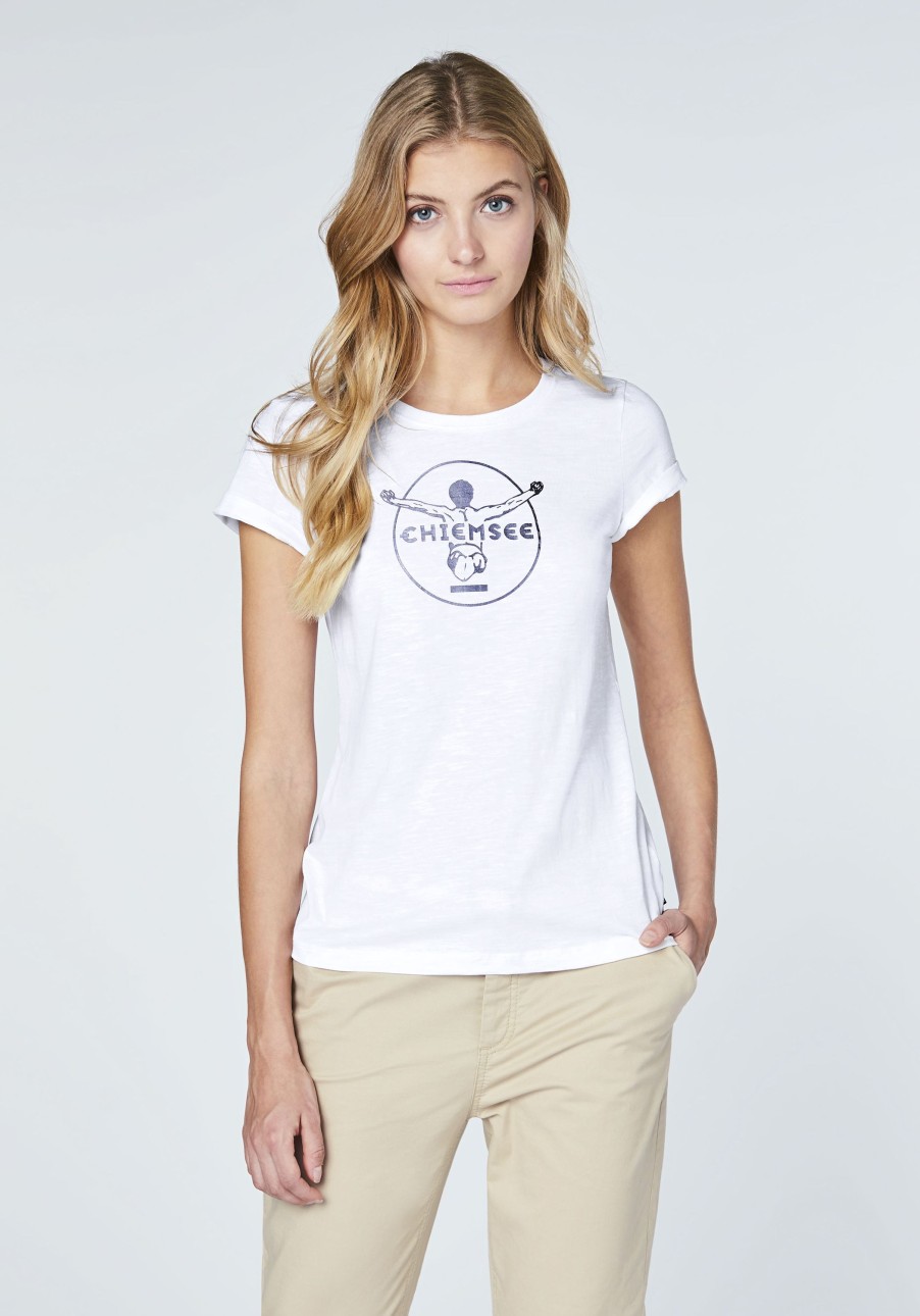 Damen chiemsee T-Shirts & Tops | T-Shirt Aus Jersey Mit Label-Frontprint