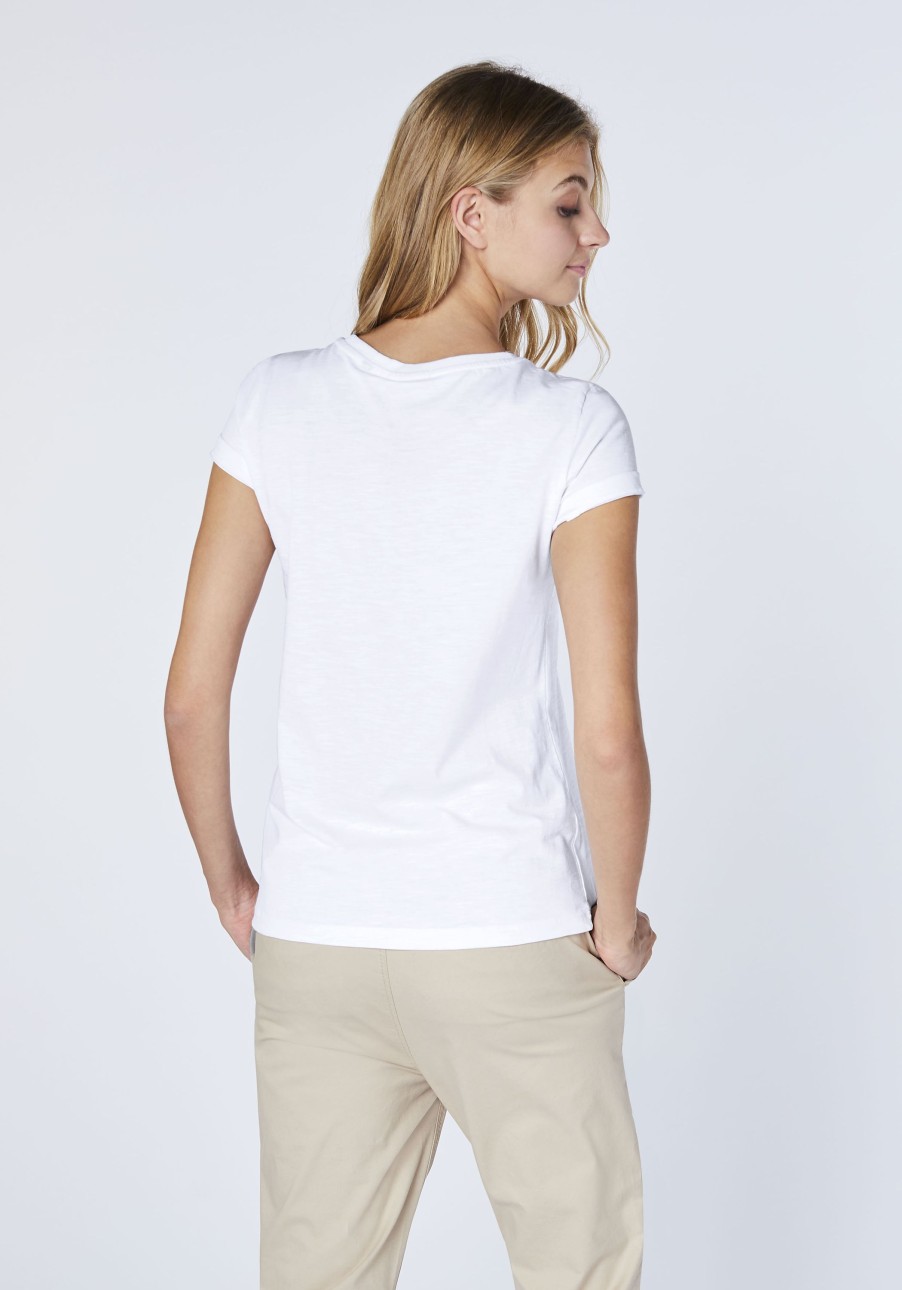 Damen chiemsee T-Shirts & Tops | T-Shirt Aus Jersey Mit Label-Frontprint