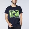 Herren chiemsee T-Shirts & Tanks | Label-Shirt Aus Baumwolle In Two-Tone-Optik