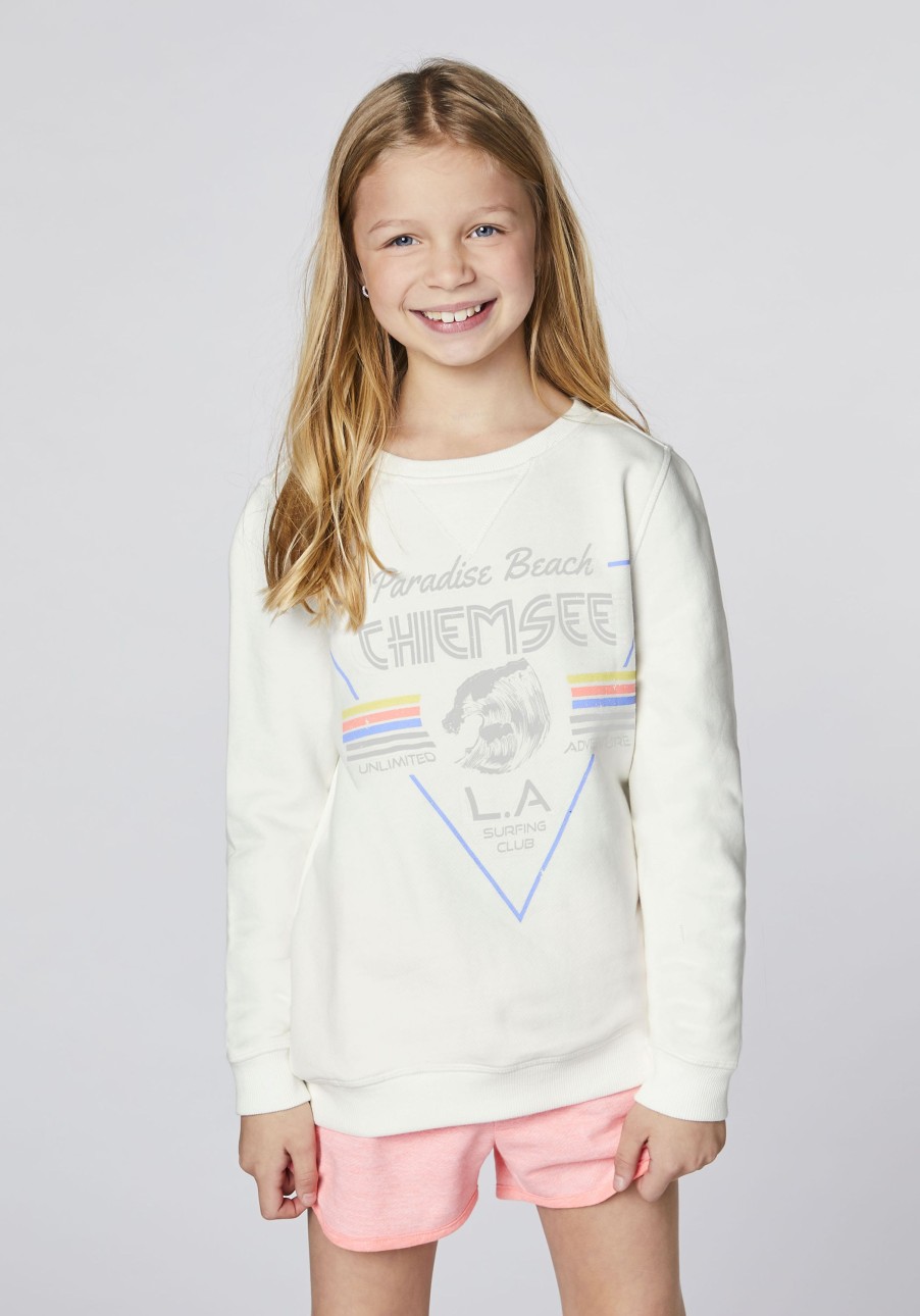 Kinder chiemsee Sweatshirts & Sweatjacken | Madchen-Sweater Mit Frontprint – Gots Zertifiziert