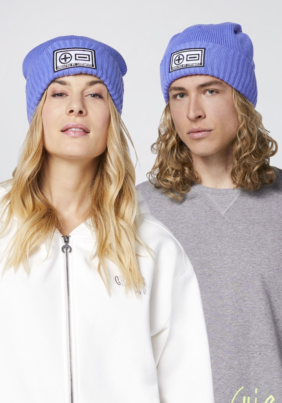 Accessoires chiemsee | Gerippte Unisex-Beanie Mit Plus-Minus-Patch