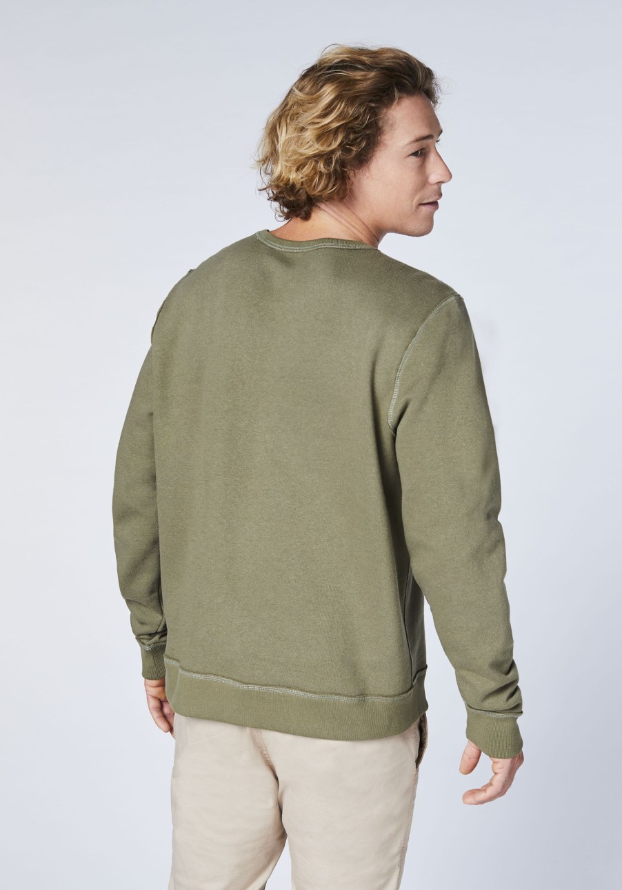 Herren chiemsee Sweatshirts & Sweatjacken | Sweater Aus Baumwollmix Im Basic-Look Mit Logo-Motiv