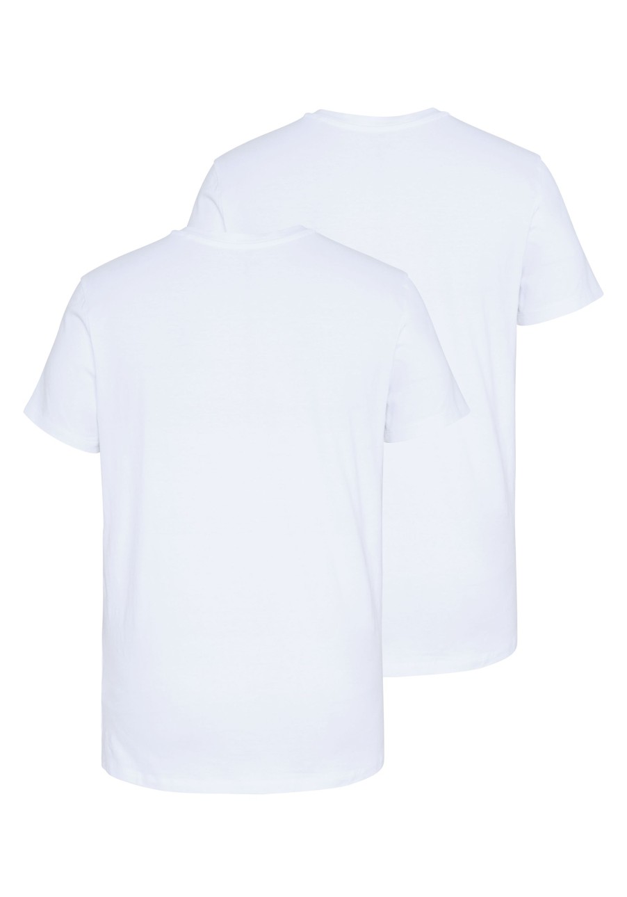 Herren chiemsee T-Shirts & Tanks | 2Er-Pack Basic-Shirt Aus Baumwollmix Mit V-Neck